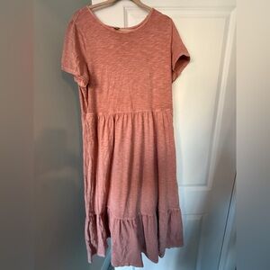 Old Navy Pink Tiered Ruffled Sundress